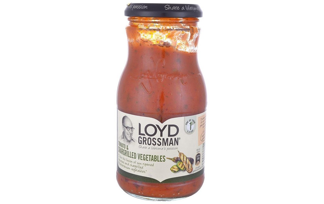 Loyd Grossman Tomato & Chargrilled Vegetables Sauce   Glass Bottle  350 grams